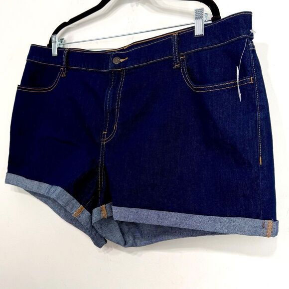 Old Navy Dark Wash Mid Rise WOW Roll Cuff
Cotton Denim Stretch Shorts New - Picture 6 of 16